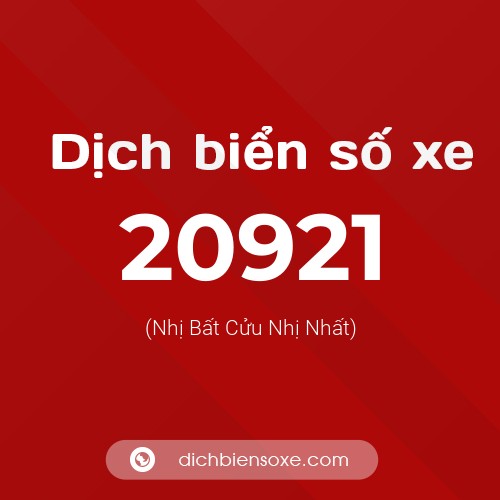 Ý nghĩa biển số xe 20921 là gì?
