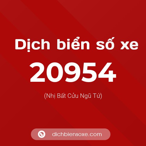 Ý nghĩa biển số xe 20954 là gì?