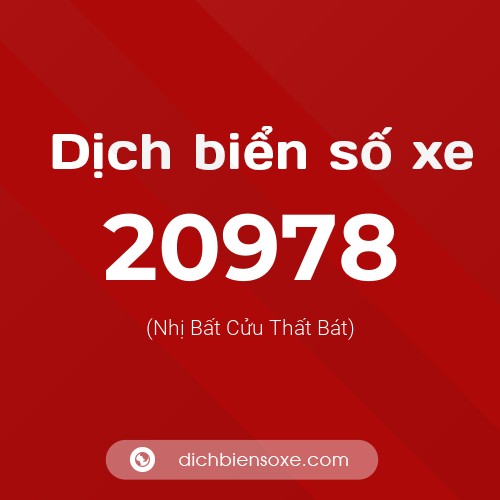 Ý nghĩa biển số xe 20978 là gì?