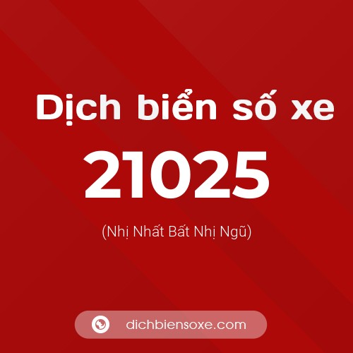Ý nghĩa biển số xe 21025 là gì?