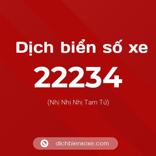 Ý nghĩa biển số xe 22234 là gì?