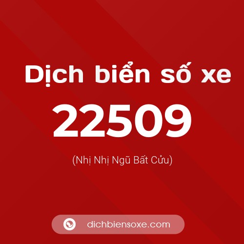 Ý nghĩa biển số xe 22509 là gì?