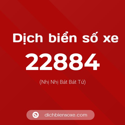 Ý nghĩa biển số xe 22884 là gì?