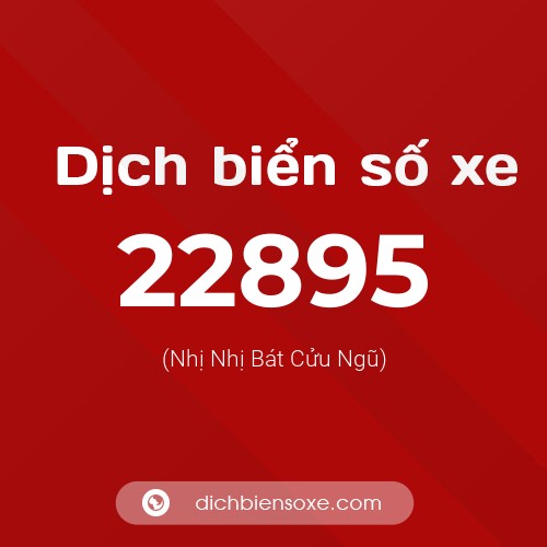 Ý nghĩa biển số xe 22895 là gì?