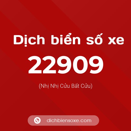 Ý nghĩa biển số xe 22909 là gì?