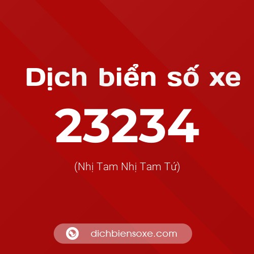 Ý nghĩa biển số xe 23234 là gì?