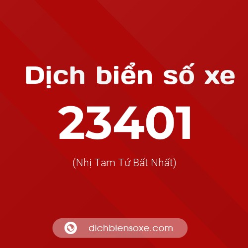Ý nghĩa biển số xe 23401 là gì?