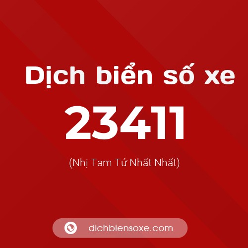 Ý nghĩa biển số xe 23411 là gì?