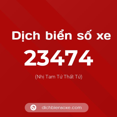 Ý nghĩa biển số xe 23474 là gì?