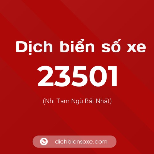 Ý nghĩa biển số xe 23501 là gì?