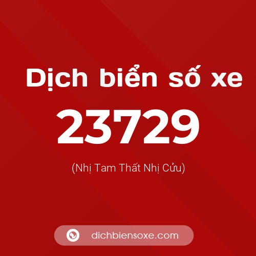 Ý nghĩa biển số xe 23729 là gì?