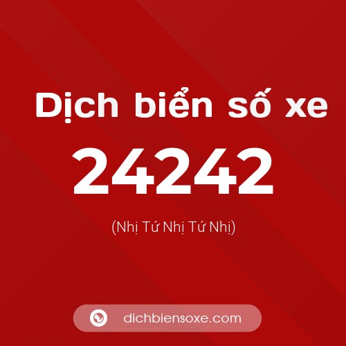 Ý nghĩa biển số xe 24242 là gì?