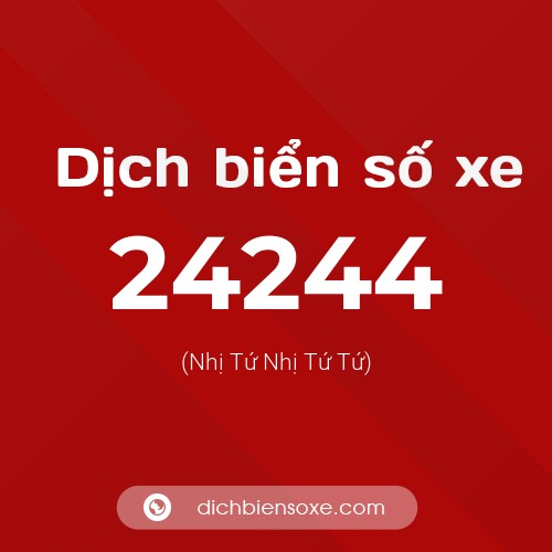 Ý nghĩa biển số xe 24244 là gì?