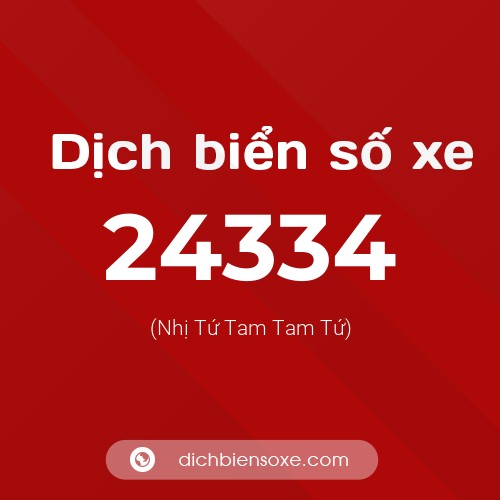 Ý nghĩa biển số xe 24334 là gì?