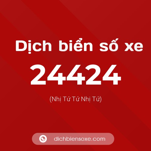 Ý nghĩa biển số xe 24424 là gì?