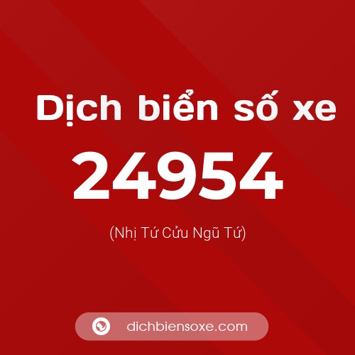 Ý nghĩa biển số xe 24954 là gì?