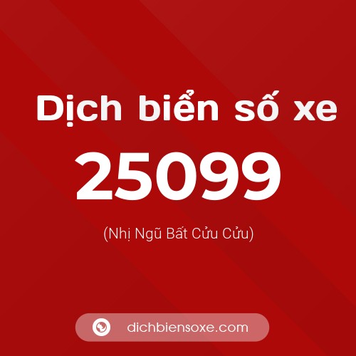 Ý nghĩa biển số xe 25099 là gì?