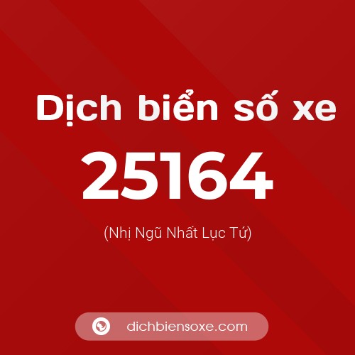 Ý nghĩa biển số xe 25164 là gì?