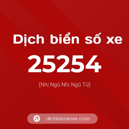 Ý nghĩa biển số xe 25254 là gì?
