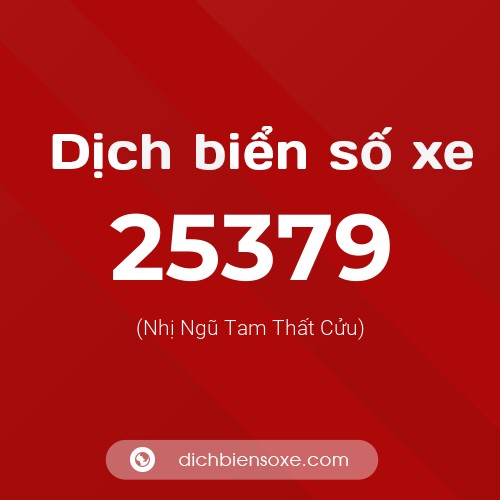 Ý nghĩa biển số xe 25379 là gì?