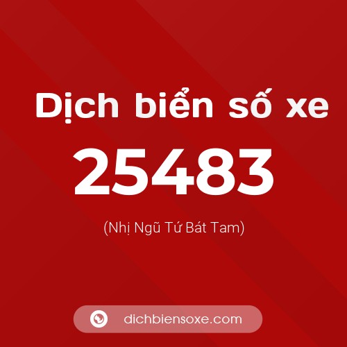 Ý nghĩa biển số xe 25483 là gì?