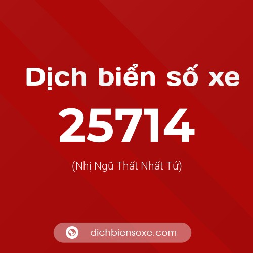 Ý nghĩa biển số xe 25714 là gì?