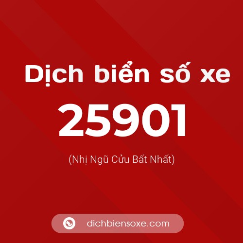 Ý nghĩa biển số xe 25901 là gì?