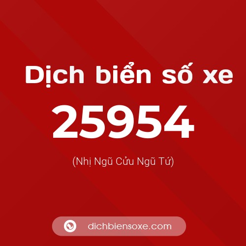 Ý nghĩa biển số xe 25954 là gì?