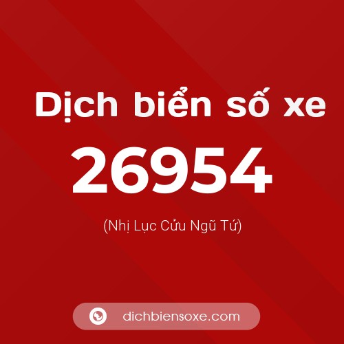 Ý nghĩa biển số xe 26954 là gì?