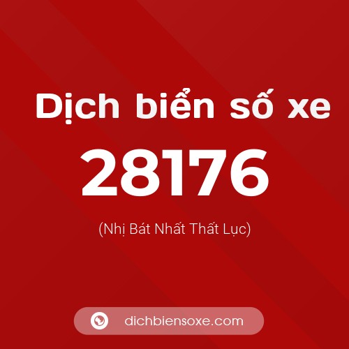 Ý nghĩa biển số xe 28176 là gì?