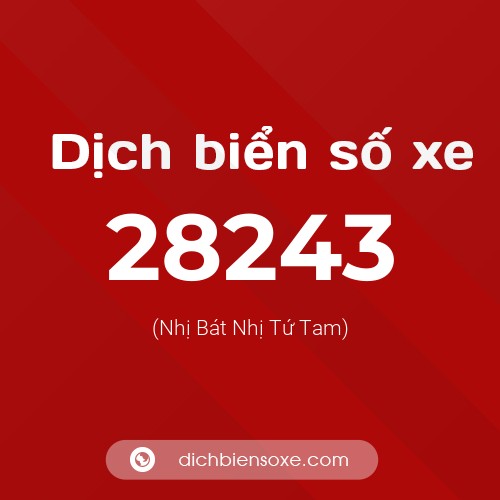 Ý nghĩa biển số xe 28243 là gì?
