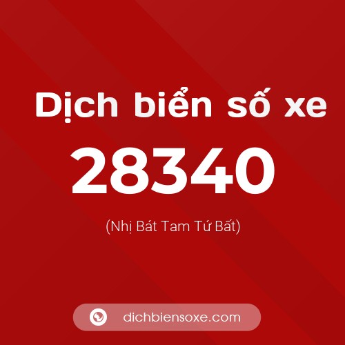 Ý nghĩa biển số xe 28340 là gì?