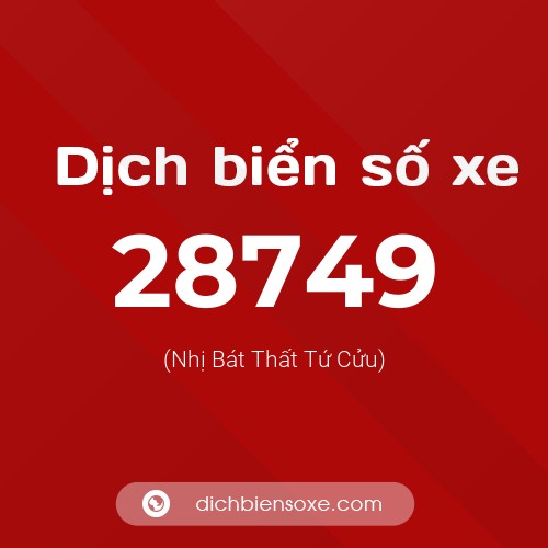 Ý nghĩa biển số xe 28749 là gì?
