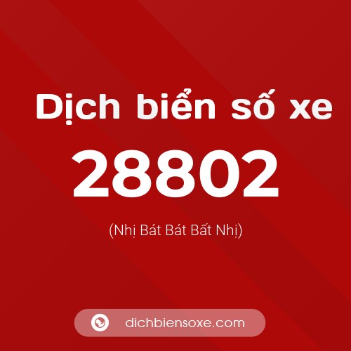 Ý nghĩa biển số xe 28802 là gì?