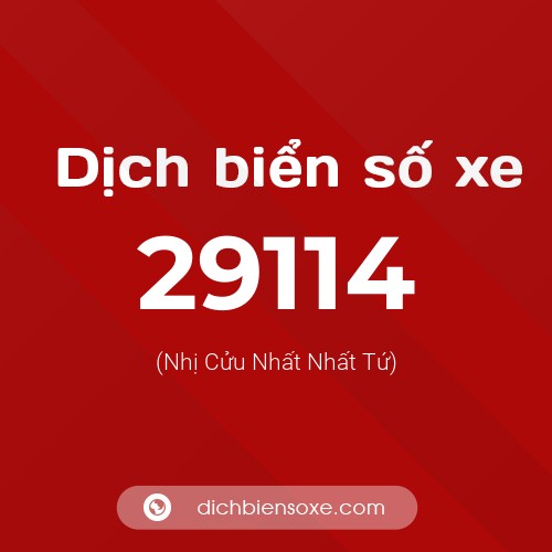 Ý nghĩa biển số xe 29114 là gì?
