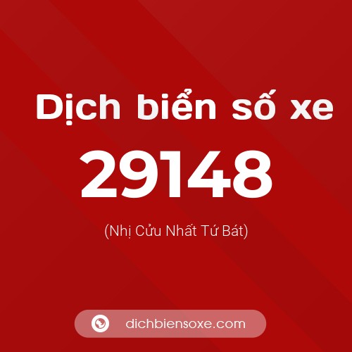 Ý nghĩa biển số xe 29148 là gì?