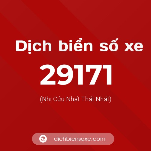 Ý nghĩa biển số xe 29171 là gì?
