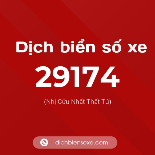 Ý nghĩa biển số xe 29174 là gì?
