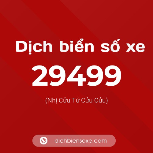 Ý nghĩa biển số xe 29499 là gì?