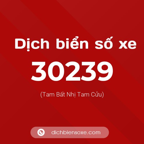 Ý nghĩa biển số xe 30239 là gì?