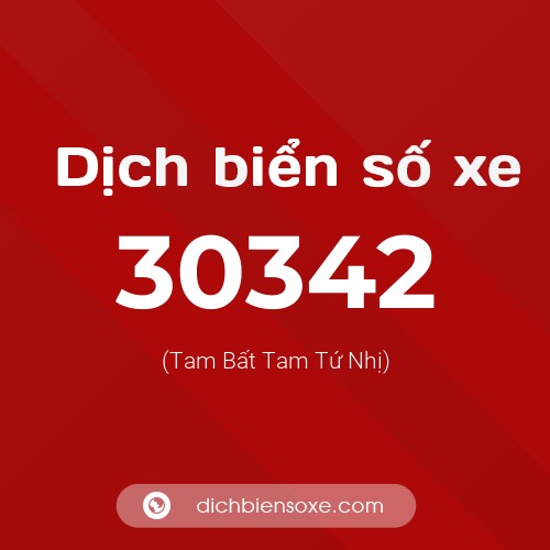 Ý nghĩa biển số xe 30342 là gì?
