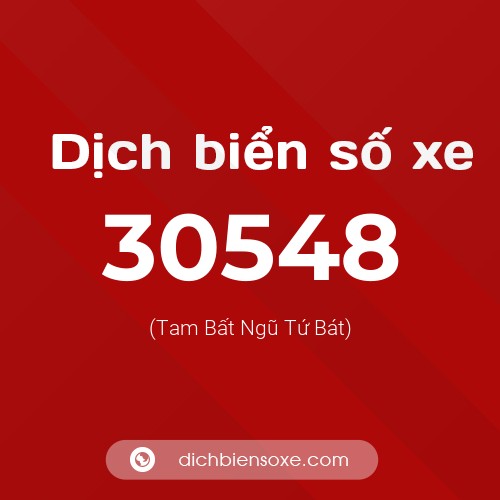 Ý nghĩa biển số xe 30548 là gì?