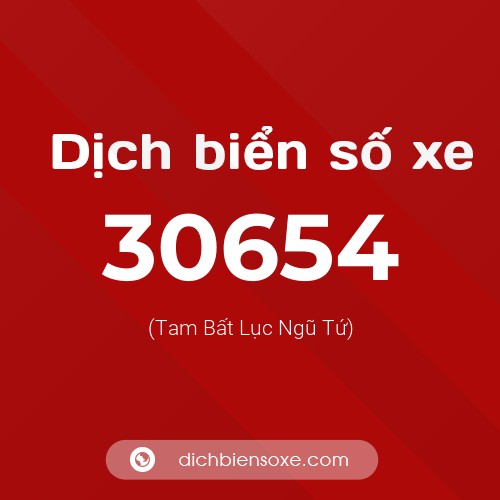 Ý nghĩa biển số xe 30654 là gì?