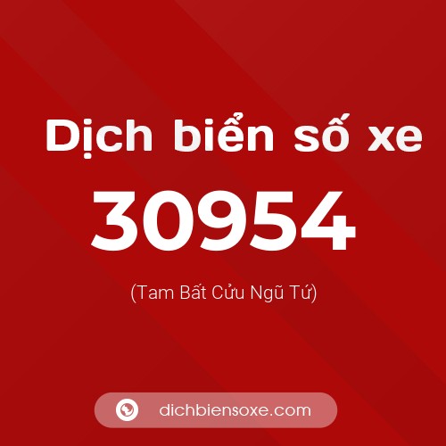 Ý nghĩa biển số xe 30954 là gì?