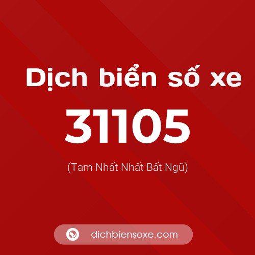 Ý nghĩa biển số xe 31105 là gì?
