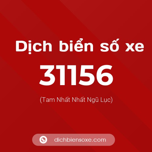 Ý nghĩa biển số xe 31156 là gì?