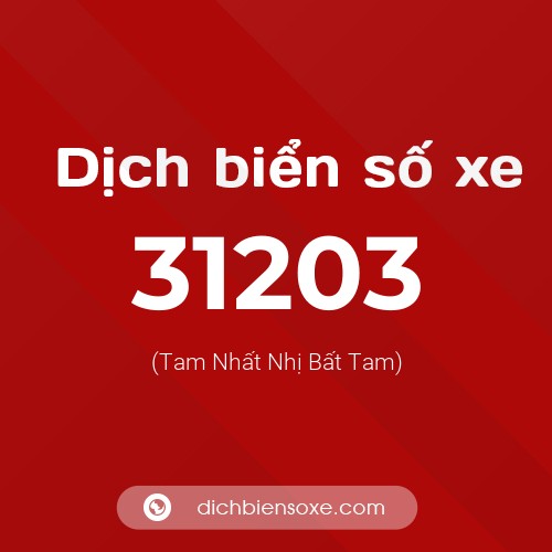 Ý nghĩa biển số xe 31203 là gì?