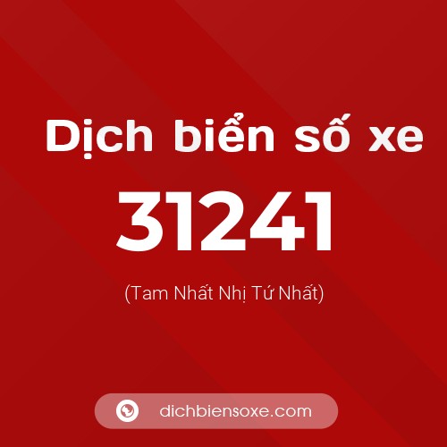 Ý nghĩa biển số xe 31241 là gì?