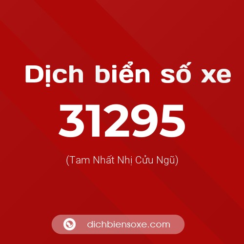 Ý nghĩa biển số xe 31295 là gì?