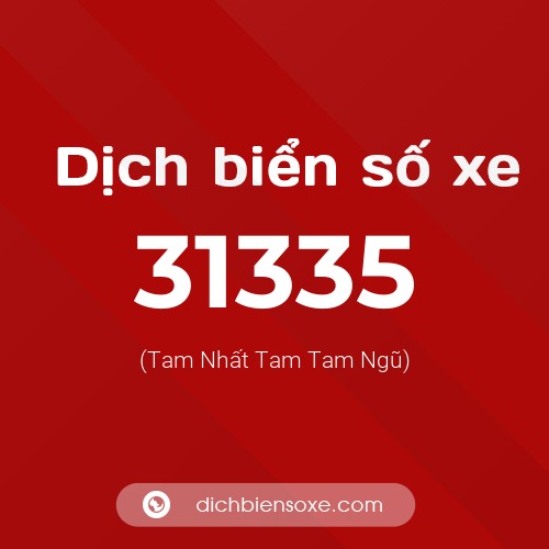 Ý nghĩa biển số xe 31335 là gì?